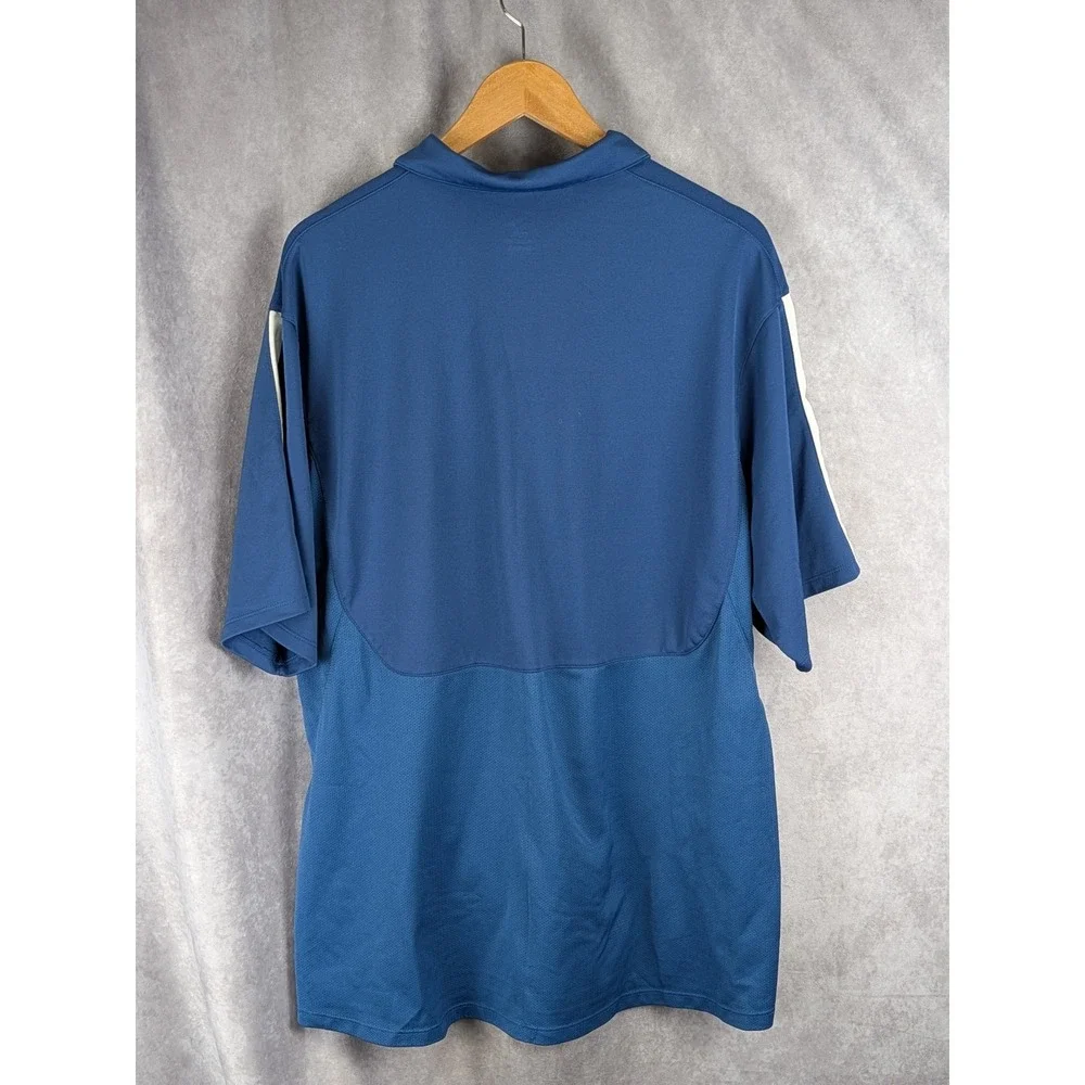 Nike Dri-FIT‎ UV Polo Shirt Mens XXL Blue Short Sleeve Golf Performance Swoosh